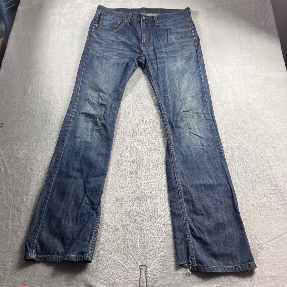 Levis 527 Slim Bootcut Jeans Mens 34x34 Blue Denim Medium Wash 100% Cotton